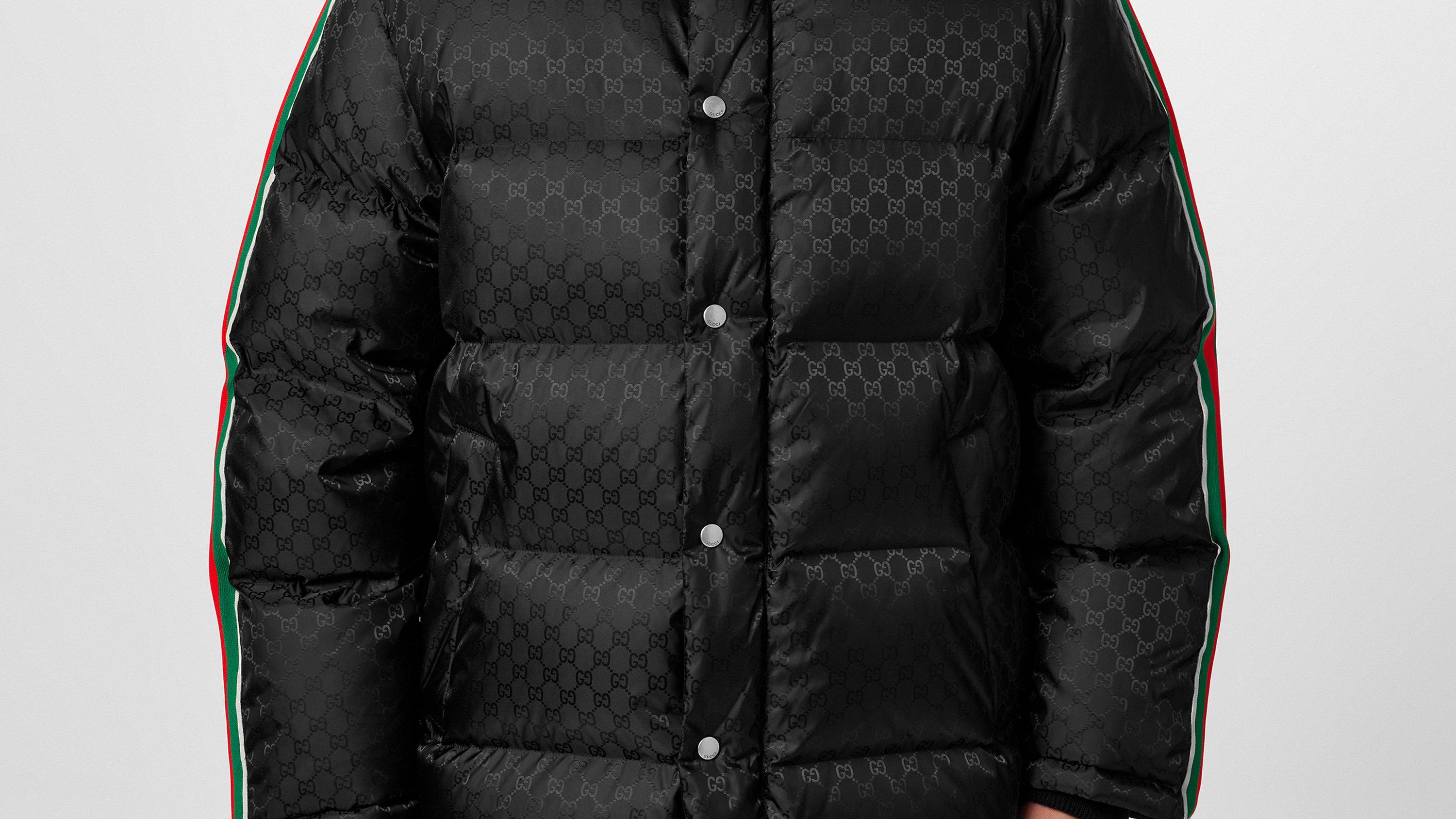 Gucci | Gg Nylon Jacquard Web Jacket | Short Puffer Jackets Gucci | Gg Nylon Jacquard Web Jacket | Short Puffer Jackets